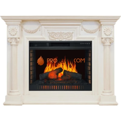 Каминокомплект Royal Flame London - Слоновая кость с патиной с очагом Vision 30 EF LED FX