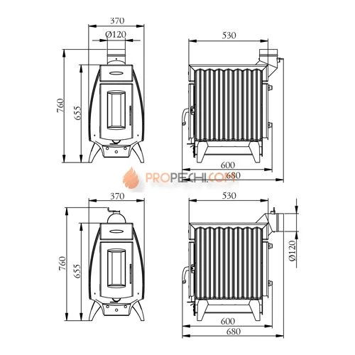 Печь отопительная TMF Огонь-Батарея 7 Б