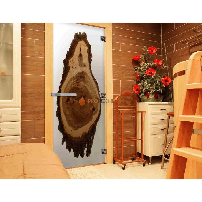 Дверь для бани DoorWood с фотопечатью (СЛЭБ-16), 2000x800 мм