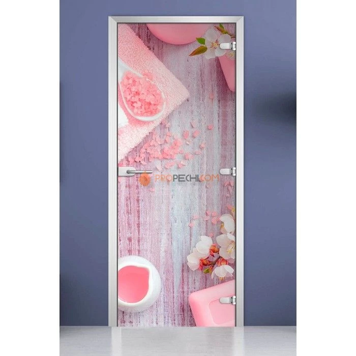 Стеклянная межкомнатная дверь DoorWood с фотопечатью Spa-20, 2000х700 мм