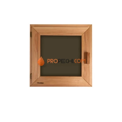 Окно Woodson PRO 50x50, стекло GREY ольха, левое