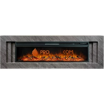 Каминокомплект Royal Flame Line 60 Concrete - Серый бетон с очагом Vision 60 LOG LED