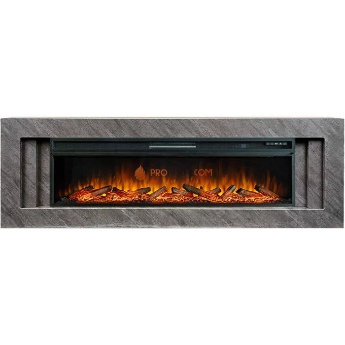 Каминокомплект Royal Flame Line 60 Concrete (Разборный) - Серый бетон с очагом Vision 60 LOG LED