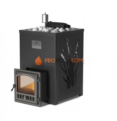 Банная печь Эверест INOX 20 (280) в кожухе КАМЫШ