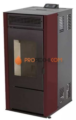 Печь-камин Tim Sistem Rittium 7 Metal 8 kW красная