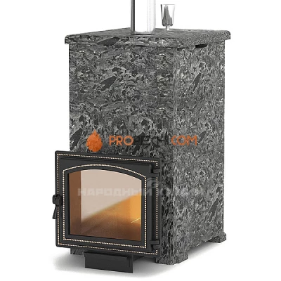Печь для бани Везувий Легенда Русский пар 18 (240) Пироксенит Элит в облицовке