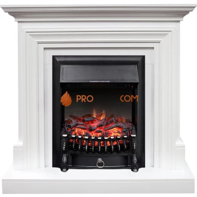 Каминокомплект Royal Flame Bradford - Белый с очагом Fobos FX Black