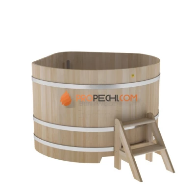 Купель BentWood угловая из кедра 1,53х1,53 премиум