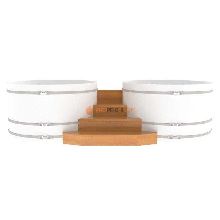 Подиум BentWood на 2 купели D 2,1 из натуральной лиственницы