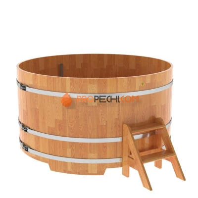 Купель BentWood круглая из сращенных ламелей натуральной лиственницы d=1,80