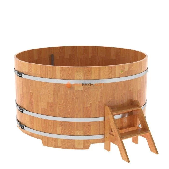 Купель BentWood круглая из сращенных ламелей натуральной лиственницы d=1,80