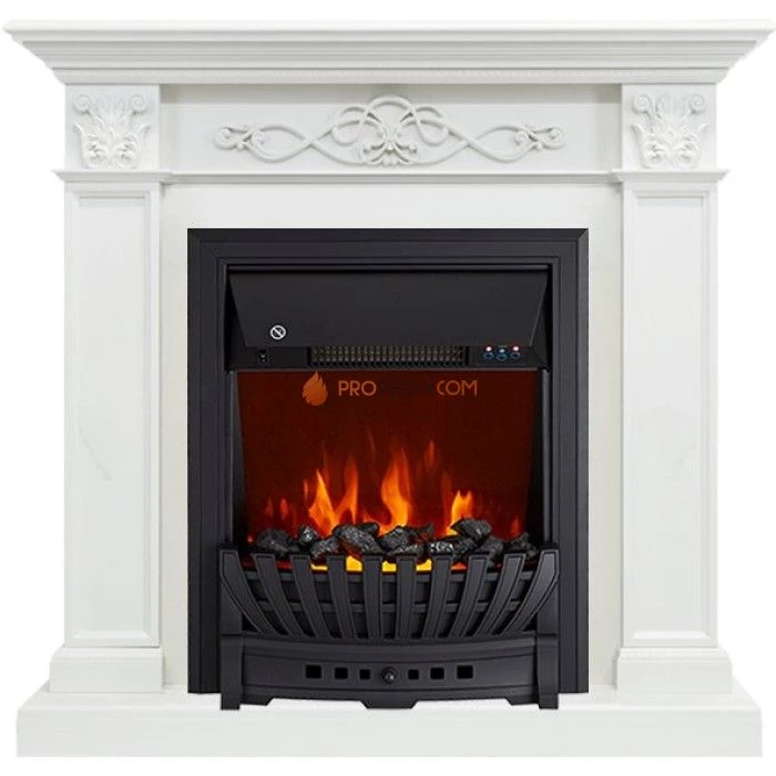 Каминокомплект Royal Flame Verona - Белый дуб с очагом Aspen Black