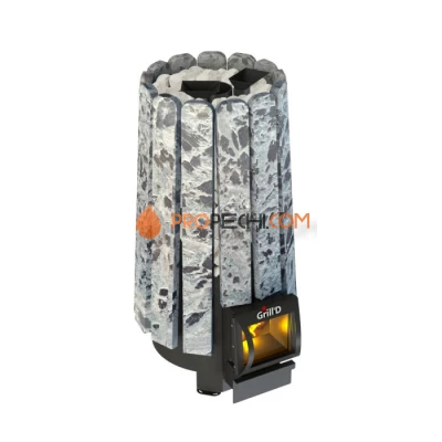 Дровяная банная печь Grill’D Cometa 180 Vega Short Stone Pro (Серпентинит)