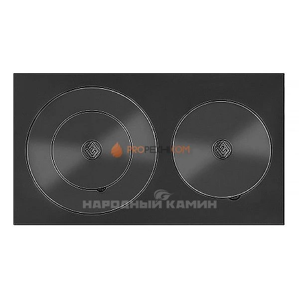 Везувий Плита двухконфорочная 4В 710х410 мм