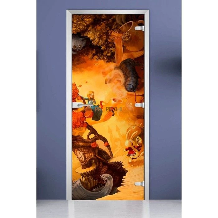 Стеклянная межкомнатная дверь DoorWood с фотопечатью Kids-08, 2000х700 мм