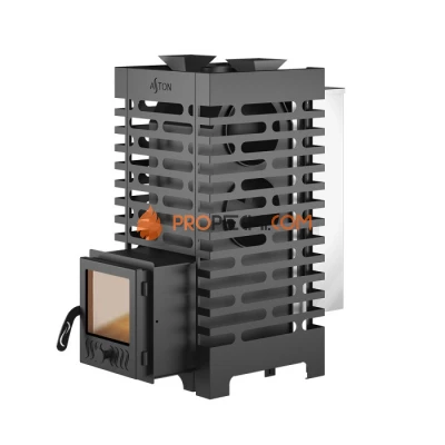 Дровяная печь для бани ASTON 20 стекло АКВА