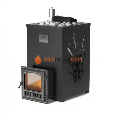 Банная печь Эверест INOX 25 (280) в кожухе КАМЫШ