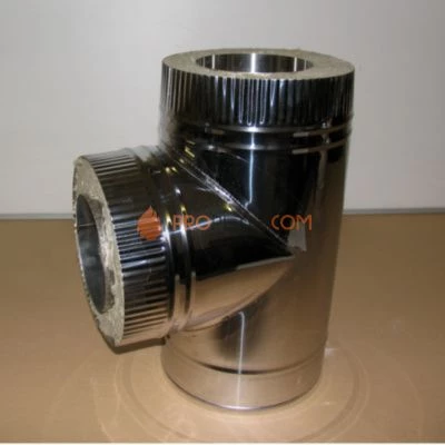 Тройник 90гр. D=120\220 Sвнутр.=0.5 нерж. ФлюГранд