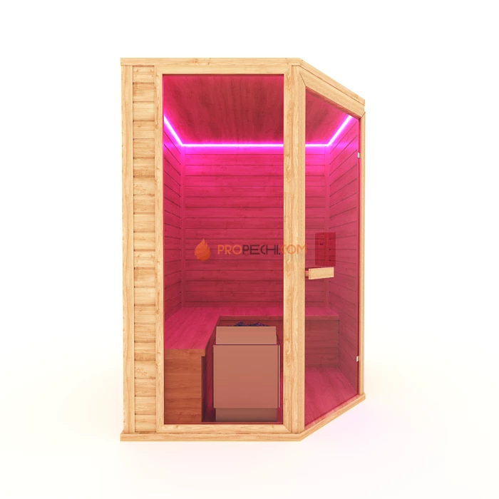 Финская сауна НКЗ 5-местная угловая 180x180x200 см