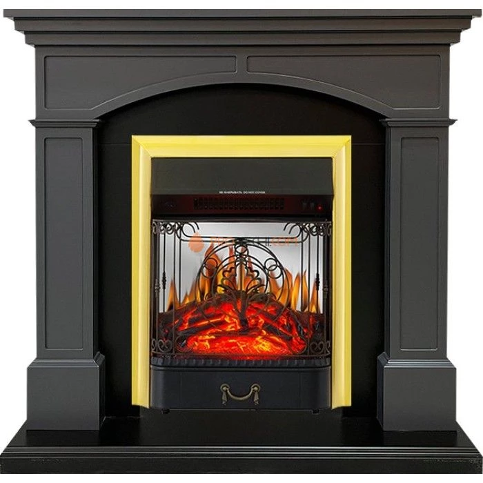 Каминокомплект Royal Flame Langford - Серый графит с очагом Majestic FX M Brass