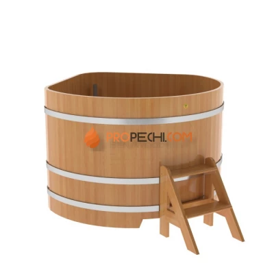 Купель BentWood угловая из натуральной лиственницы 1,37х1,37