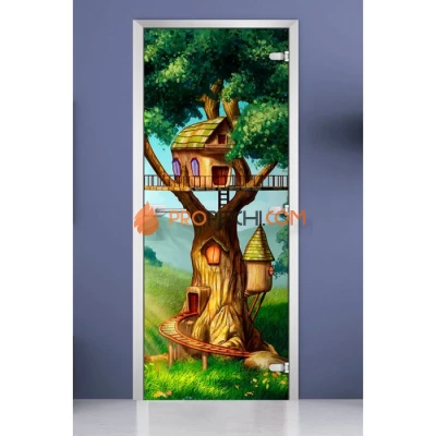 Стеклянная межкомнатная дверь DoorWood с фотопечатью Kids-03, 2000х800 мм
