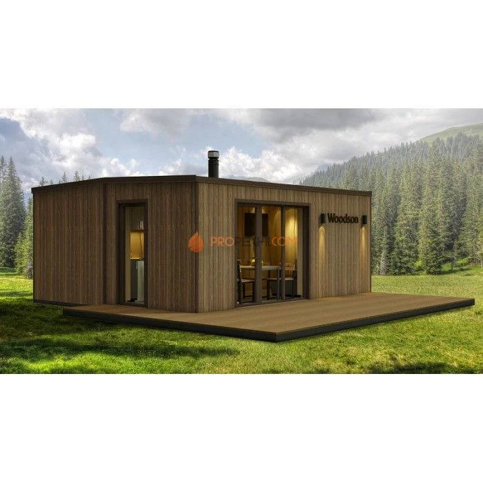 Каркасная двухмодульная баня Woodson 6х5 (утепление 150)
