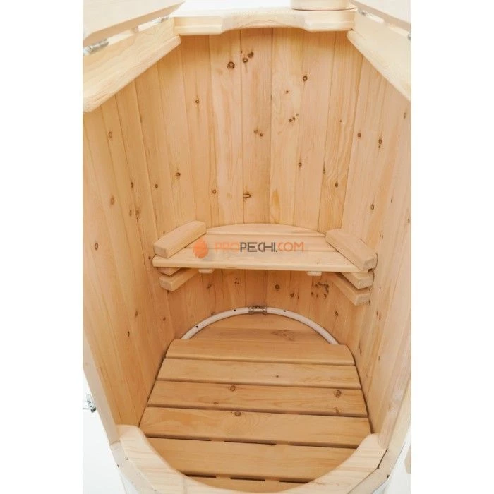 Фитобочка овальная НКЗ STANDARD из кедра, (ШИП-ПАЗ) 130x78x100 см / 25 мм (КРЫШКА/ДНО 4см)