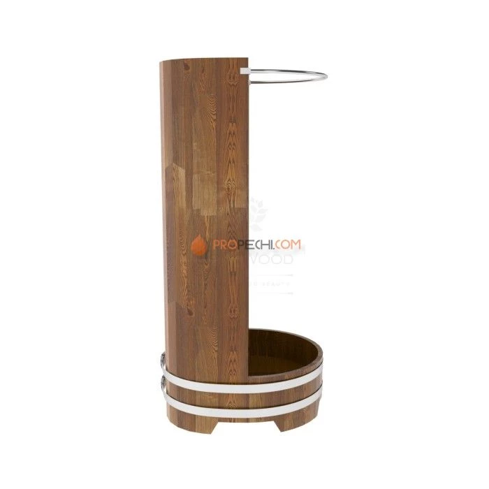 Душевая кабина BentWood с держателем для шторки (лиственница мореная сращенная)
