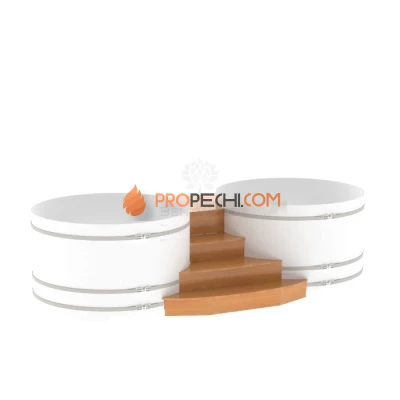 Подиум BentWood на 2 купели D 2,0х1,2 из натуральной лиственницы