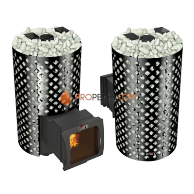 Дровяная банная печь Grill’D Violet World Romb Long Window Max Pro