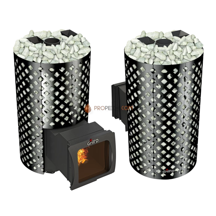 Дровяная банная печь Grill’D Violet World Romb Long Window Max Pro