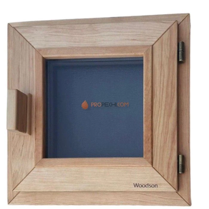 Окно Woodson PRO 50x50, стекло GREY ольха, правое