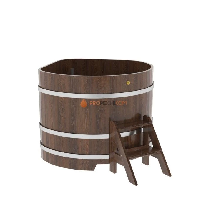 Купель BentWood угловая из мореного дуба 1,19х1,19