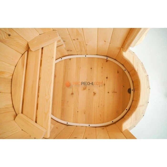 Фитобочка овальная НКЗ STANDARD из кедра, (ШИП-ПАЗ) 130x78x100 см / 25 мм (КРЫШКА/ДНО 4см)