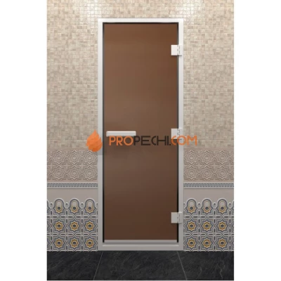 Дверь для хамама DoorWood Бронза матовая, 1800х600 мм