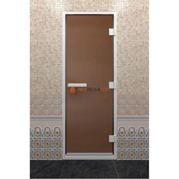 Дверь для хамама DoorWood Бронза матовая, 1800х800 мм