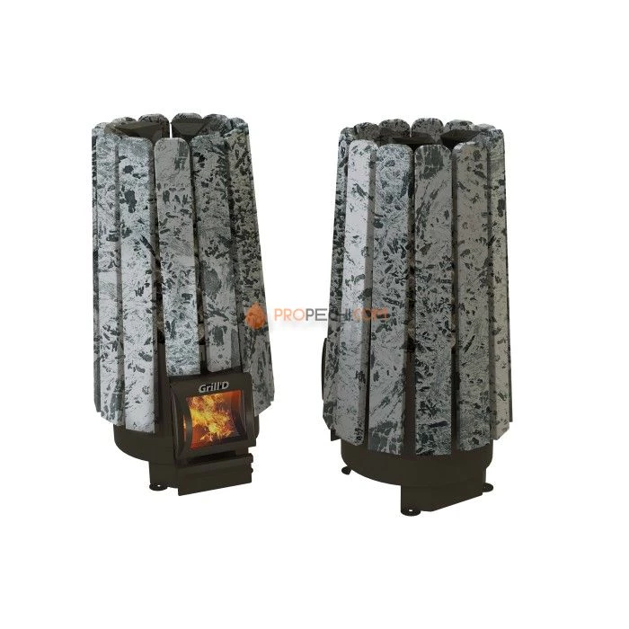 Дровяная печь для бани Grill’D Cometa 180 Vega Short, Stone (Серпентинит)