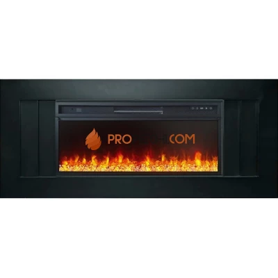 Каминокомплект Royal Flame Line 42 CRM (санд блэк) (Разборный) - Матовый черный с очагом Vision 42 LED