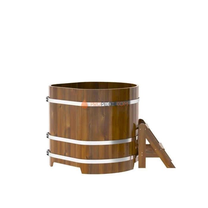 Купель BentWood угловая из мореной лиственницы 1,03х1,03 Рустик