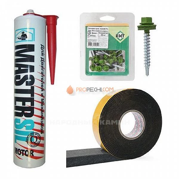 Монтажный набор для установки проходки кровли (зеленый)