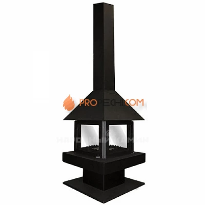 Печь-камин Бавария Эклипс островной 4D