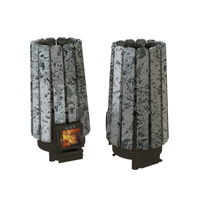 Дровяная печь для бани Grill’D Cometa 180 Vega Short, Stone (Серпентинит)