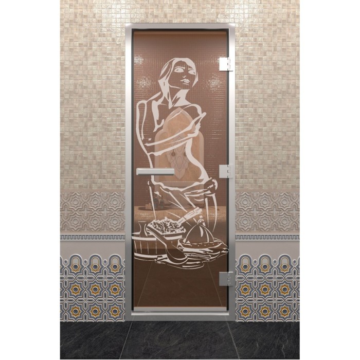 Дверь для хамама DoorWood Искушение Бронза, 1700х700 мм