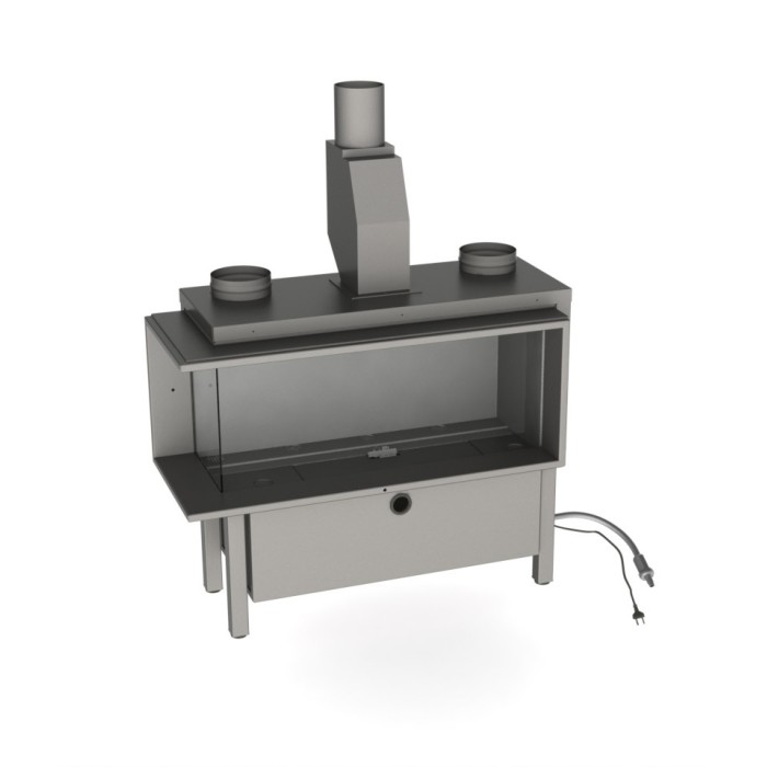 Газовая топка Vero Design Gala Угловая левая (800x500 мм) D130/200 мм, горелка VLK burner