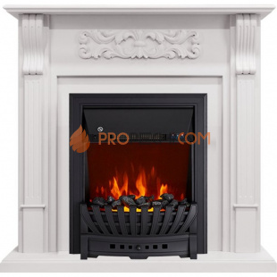 Каминокомплект Royal Flame Venice - Фактурный белый с очагом Aspen Black