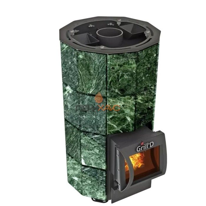 Дровяная банная печь Grill’D Violet Stone Short (Камень колотый 20 кг)