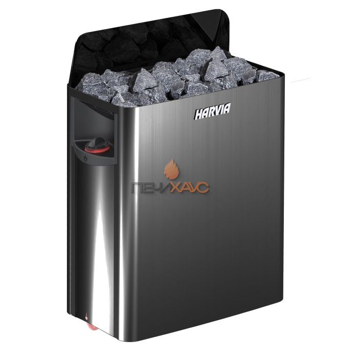Электрическая печь Harvia The Wall SW80 Black Steel (со встроенным пультом)