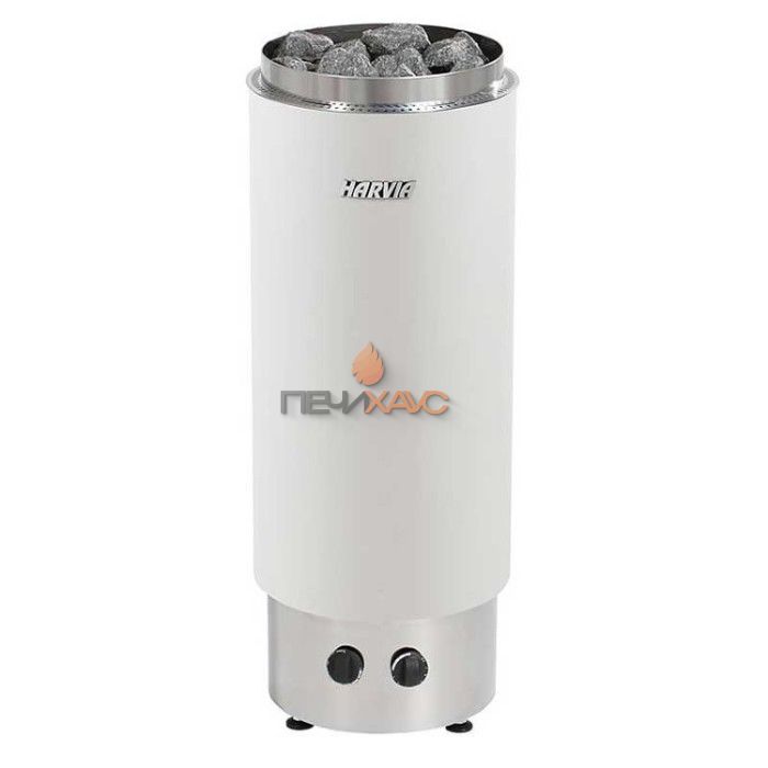 Электрическая печь Harvia Cilindro PC90F White (со встроенным пультом)