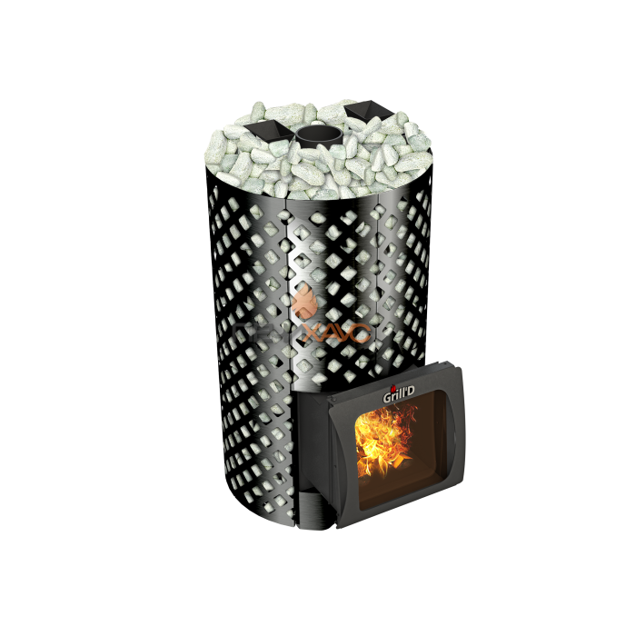 Дровяная печь для бани Grill’D Violet World Romb Short Window Max